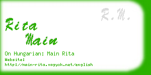 rita main business card